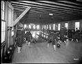 Image of Sailors in the Naval Training Station bowling alley, circa 1918