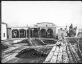 Image of Turntable and roundhouse at the Pacific Coast Coal Company bunkers , 1911