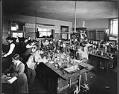 Image of Chemistry class in the basement of Denny Hall, circa 1905