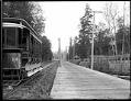 Image of Interurban car at Wildwood station, Rainier Valley, Seattle, circa 1905