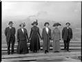 Image of Group of people on the unfinished Smith Tower, circa 1914