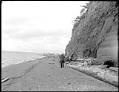 Image of Photographer on beach near West Point Lighthouse, circa 1913