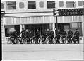 Image of Line of motorcycle police officers on Fourth Avenue, Seattle, circa 1915