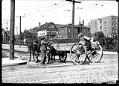 Image of Street sweeper at work, Seattle, circa 1910