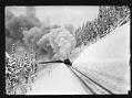 Image of Northern Pacific train in snow, circa 1913