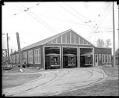 Image of City street car barn, circa 1915