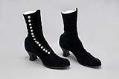 Image of Velvet high top button boots, ca. 1905