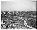 Image of Aerial of Alaskan Way Viaduct extension south to Spokane Street with a view northeast toward Seattle, 1959