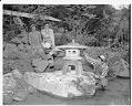 Image of Washington Park Arboretum showing Japanese teahouse garden landscaping, Seattle, 1960