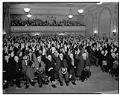 Image of WPA workers vote to strike inside Eagles Hall, Seattle, 1937