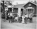 Image of WPA bookmobile at Grayland School, June 8, 1940