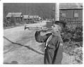 Image of Young bugler at a Civilian Conservation Corps camp, 1939
