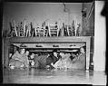 Image of Children under a table during an air raid drill, May 6, 1958