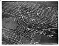 Image of Aerial view looking down on nine Martin bombers in formation, 1938