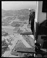 Image of Ironworker Ray Lind on the Space Needle, Seattle, October 1961