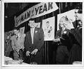 Image of Hugh McElhenny receiving Post-Intelligencer Sportsman of the Year award, probably in Seattle, 1951