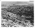 Image of Aerial view,  looking northeast, of the construction of Interstate 5, Lakeview Boulevard section, Seattle, circa 1958
