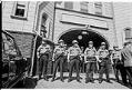 Image of Police guarding building during Black Student Union (BSU) and Students for a Democratic Society (SDS) protest on Seattle Community College's Summit campus, Seattle, 1969