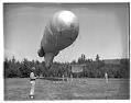 Image of Soldiers with barrage balloon, Seattle, 1942