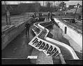 Image of Puyallup River flood control model at the University of Washington, 1938