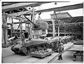 Image of Tanks on assembly line at Pacific Car and Foundry  factory, Renton, 1943