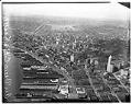 Image of Aerial view of downtown Seattle looking northeast, 1937