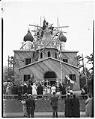Image of St. Nicholas Russian Orthodox church during construction, Seattle, 1937