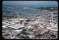 Image of Aerial view of the Seattle World's Fair grounds, looking northeast, 1962
