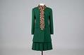 Image of Green wool dress and matching coat sold by Nordstrom Best, 1966-1972