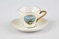 Image of Cup and saucer with images of the Lake Washington Floating Bridge, ca. 1940