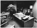 Image of Bill Gates in his office at Microsoft, January 1984