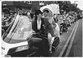 Image of Susan Benner and Michelle riding with Dykes on Bikes in the Pride Parade, Seattle, June 28, 1992