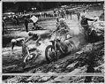 Image of Motocross racers in heavy mud at Puyallup Raceway Park, November 16, 1974