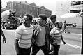 Image of UCWA leaders at head of  march at Seattle Central Community College, June 7, 1972