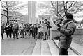 Image of Student anti-apartheid protest in Red Square, Seattle, April 25, 1986