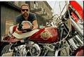 Image of Man protesting motorcycle helmet law, Kent, June 30, 1994