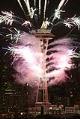 Image of New Year's fireworks show at Space Needle, Seattle, January 1, 2003