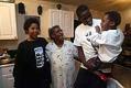 Image of Martell Webster with family at home, Edmonds, January 13, 2003