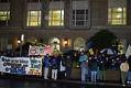 Image of Demonstrators protesting new INS policies at INS detention center, Seattle, January 13, 2003