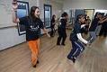 Image of Tap dance students practicing at TTAAPP Central, Seattle, January 2003