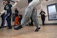 Image of Tap dance students practicing at TTAAPP Central studio, Seattle, January 2003