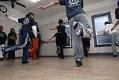 Image of Tap dance students practicing at TTAAPP Central, Seattle, January 2003