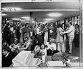 Image of Adoptive and foster parents waiting for children from Vietnam, Sea-Tac, April 6, 1975