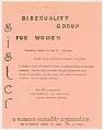 Image of Bisexuality group for women flier, 1979