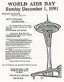 Image of ACT UP/Seattle flier for World AIDS Day rally at Seattle Center, 1991