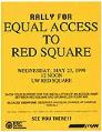Image of Rally for Equal Access to Red Square flier, May 1990