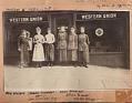 Image of Women employees in front of Western Union Telegraph Office, Seattle, 1918