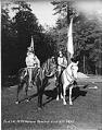 Image of Performers on horseback dressed as Uncle Sam and Joan of Arc for Independence Day celebration, Woodland Park, Seattle, July 5, 1920