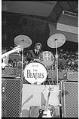 Image of Ringo Starr performing at Beatles concert, Seattle Center Coliseum, August 21, 1964