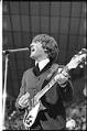 Image of John Lennon singing at the Beatles concert, Seattle Center Coliseum, August 21, 1964